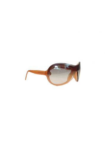 CHANEL BROWN OVAL OVERSIZED SUNGLASSES