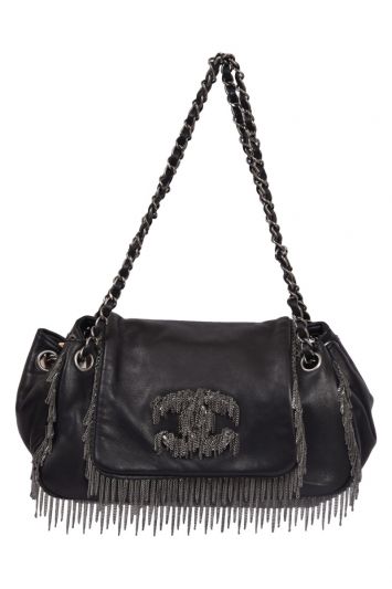Chanel Flap A Chain Logo CC with Fringes Handbag