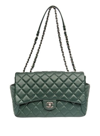 CHANEL AROUND POCKETS FLAP BAG QUILTED LAMBSKIN HANDBAG