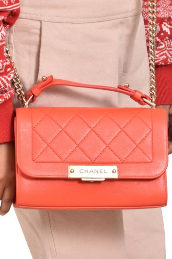 Chanel Label Click Leather Bag