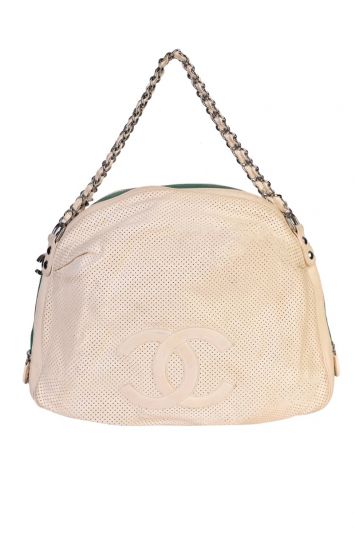 CHANEL PERFORATED LEATHER CC TOTE BAG