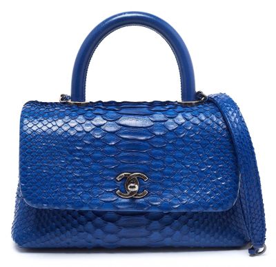 Chanel Python Mini Coco Top Handle Bag