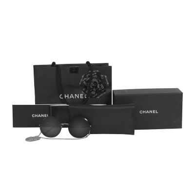 CHANEL SINGLE CHAIN ROUND SUNGLASSES