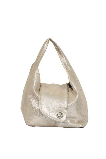 Chanel Soft Handle Metallic Silver Handbag
