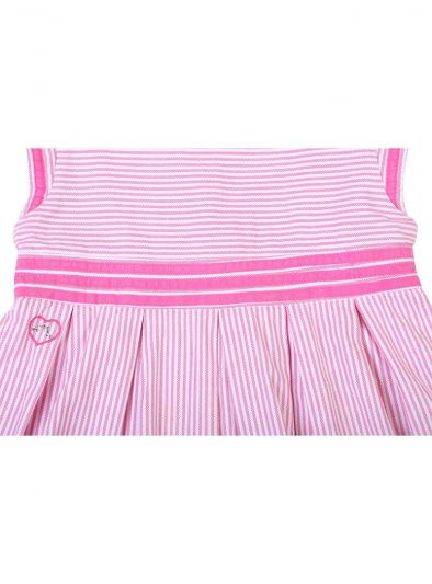 CHATEAU DE SABLE PINK & WHITE STRIPES FROCK