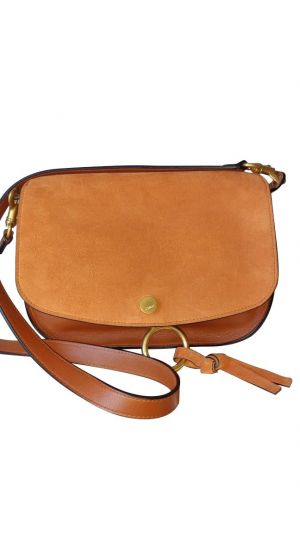 CHLOE BROWN LEATHER KURTIS CROSSBODY BAG