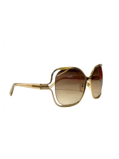 CHLOE CARLINA METAL CONSTRUCTED SQUARE  SUNGLASSES