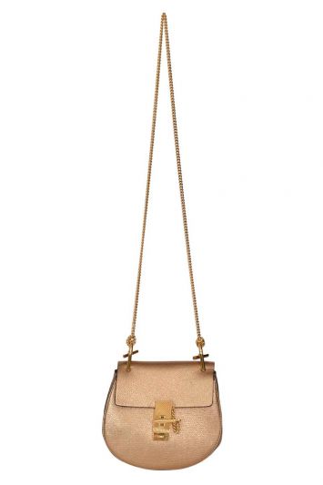 Chloe Drew Gold Metallic Sling Bag