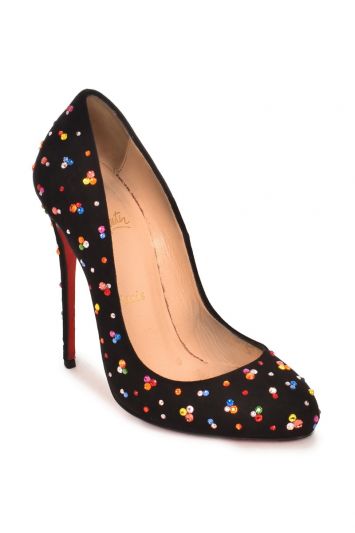 CHRISTAIN LOUBOUTIN VEAU VELOUR FOLLIES CLAIR DE LUNE 