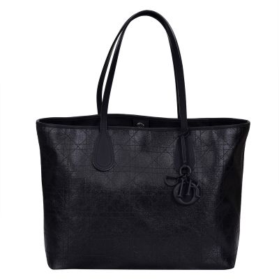 CHRISTIAN DIOR CANNAGE QUILTED ROSATO CANVAS PANAREA SHOPPING TOTE BAG