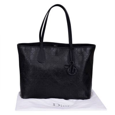 CHRISTIAN DIOR CANNAGE QUILTED ROSATO CANVAS PANAREA SHOPPING TOTE BAG