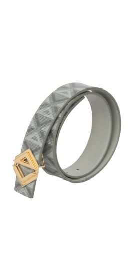 Christian Dior 85 cm/34 inches Grey Diamond Canvas Belt