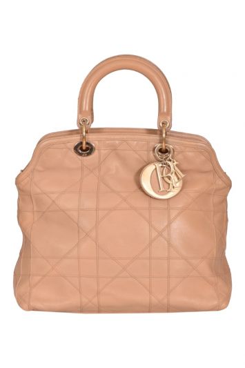 Christian Dior Beige Leather Granville Tote Bag