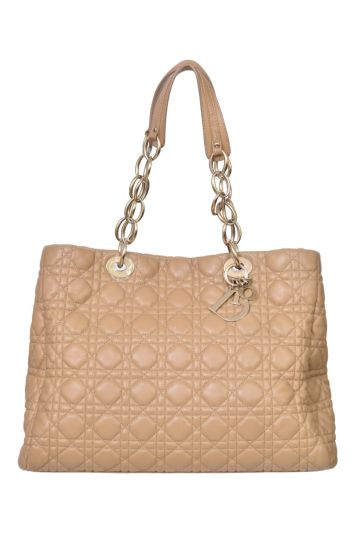 Christian Dior Beige Quilted Handbag
