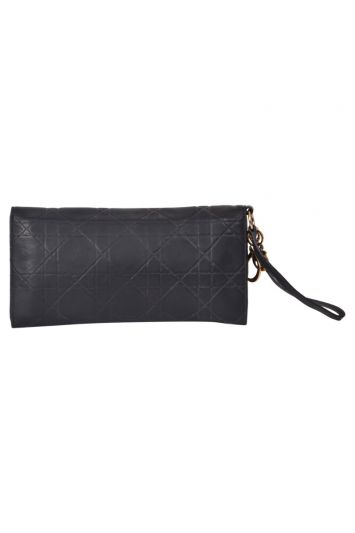 Christian Dior Cannage Black Leather Clutch