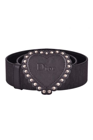Christian Dior Heart Buckle Oblique Monogram Belt