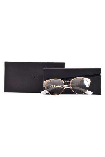 Christian Dior Mini Sup Silver Mirror Cat Eye Sunglasses