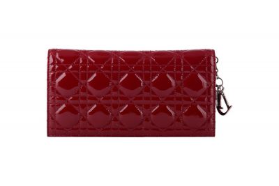 CHRISTIAN DIOR PATENT LEATHER CHARMS CLUTCH