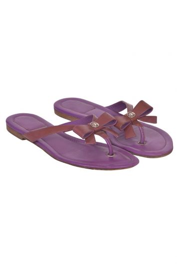 Christian Dior Purple Leather Flats