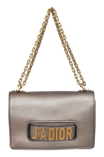 Christian Dior Silver J’Adior Calfskin Flap Bag