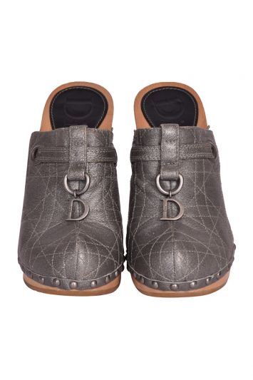 Christian Dior Vintage Leather Heel Clogs