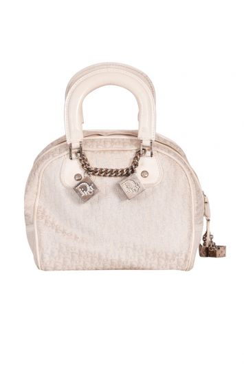 Christian Dior White Gambler Cubes Bag