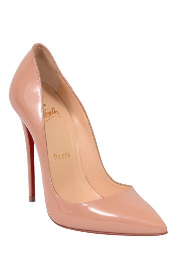 Christian Louboutin Beige Patent Leather So Kate Pumps