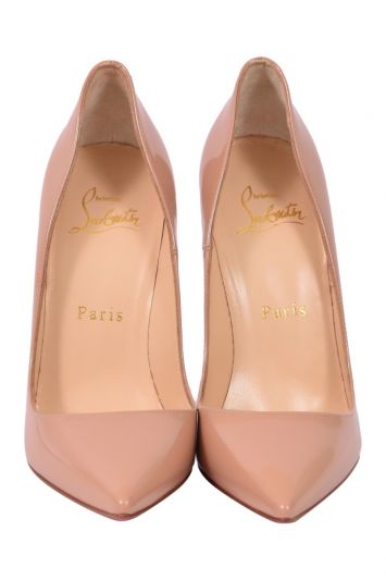 Christian Louboutin Beige Patent Leather So Kate Pumps