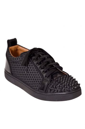 Christian Louboutin Men's Louis Junior Spikes Orlato Low-top Sneakers