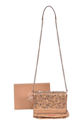 Christian Louboutin Paloma Golden Spikes Clutch Chain Bag