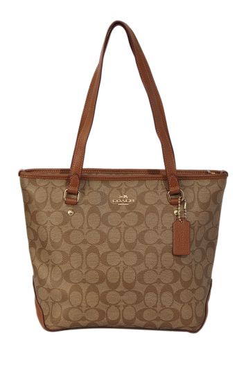 Coach Coated Canvas Small Zip Tote