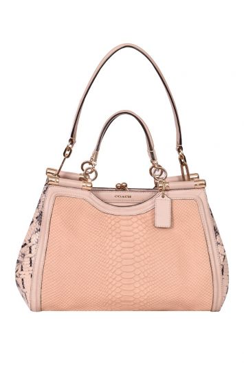Coach Madison Pinnacle Carrie Python Embossed Satchel
