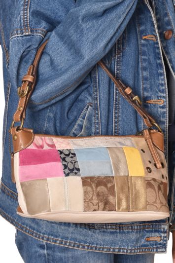 Coach Multi-color Patchwork Shoulder Bag