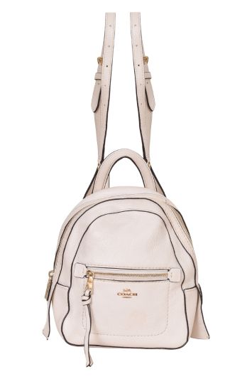 NWT Coach Charlie Chalk White Pebble Leather Large Backpack | eBay