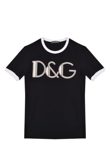 D&G Black Logo T Shirt