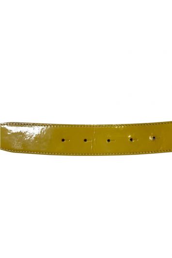 D&G PATENT LEATHER LOGO BELT