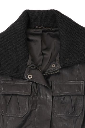 Diane Von Frustenberg Sleeveless Black Leather Vest
