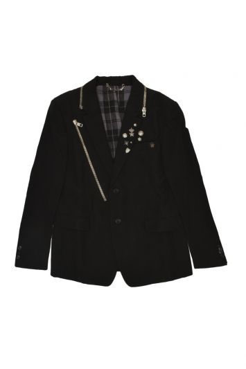 DIESEL ZIP BLAZER WITH STUDS