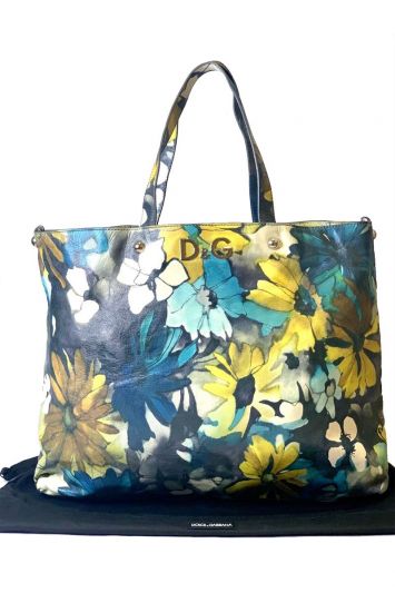 DOLCE AND GABBANA LARGE FLORAL TOTE