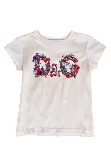 DOLCE ANDGABBANA LOGO FLORAL TOP