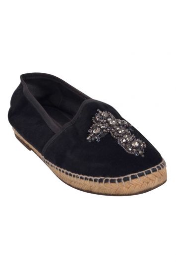 Dolce & Gabbana  Cross Embroidery Crystal Espadrilles