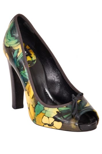 Dolce & Gabbana Floral Peep Toes