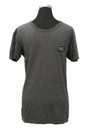 Dolce & Gabbana Grey Logo Detailed T Shirt