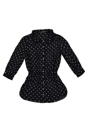 Dolce & Gabbana Heart Printed Peplum Top