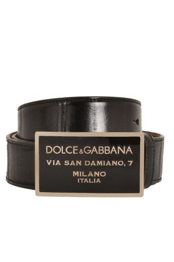 DOLCE & GABBANA PLAQUE METALLIC BELT