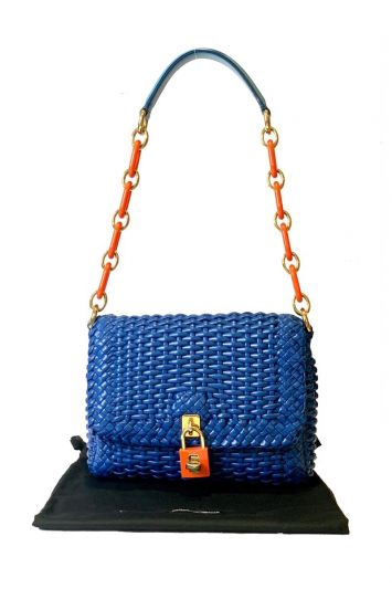 DOLCE & GABBANA STRAW SHOULDER BAG