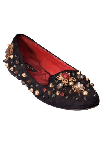 Dolce & Gabbana Studded Suede Loafers