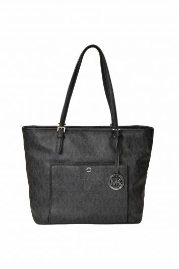 MICHAEL KORS 35F2S7ZC5I MIRELLA LARGE NORTH SOUTH MK SIGNATURE TOTE BAG  BLACK MULTI - Walmart.com