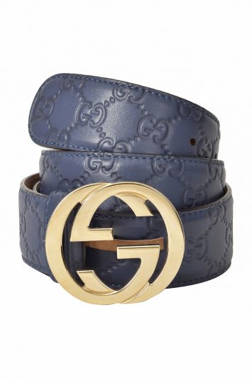 Gucci Guccissima Interocking GG Belt