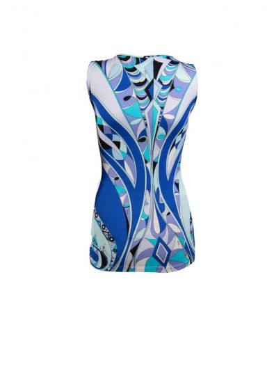 EMILIO PUCCI BLUE PRINTED TOP